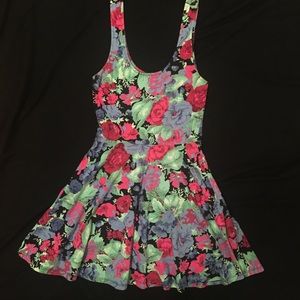 Floral Print Skater Flowy Forever 21 Dress